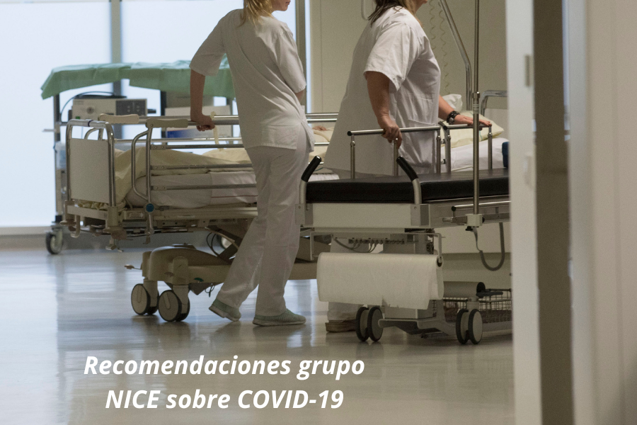 Recomendaciones del grupo NICE para 3 tratamientos asociados a COVID-19
